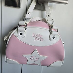 Teddy Fresh Pink and White Mini Bag